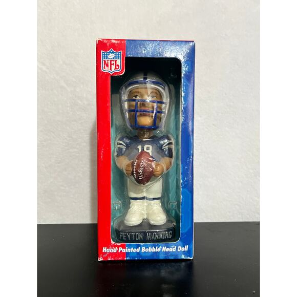 Peyton Manning Genuine Hand Painted Bobble Head Doll QB Club Indianapolis Colts - Picture 8 of 8